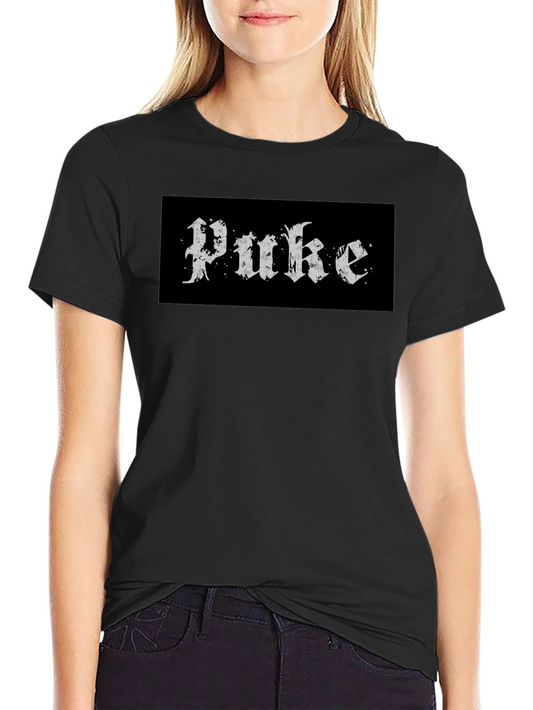 Puke Band Logo Black T-Shirt Graphic Print