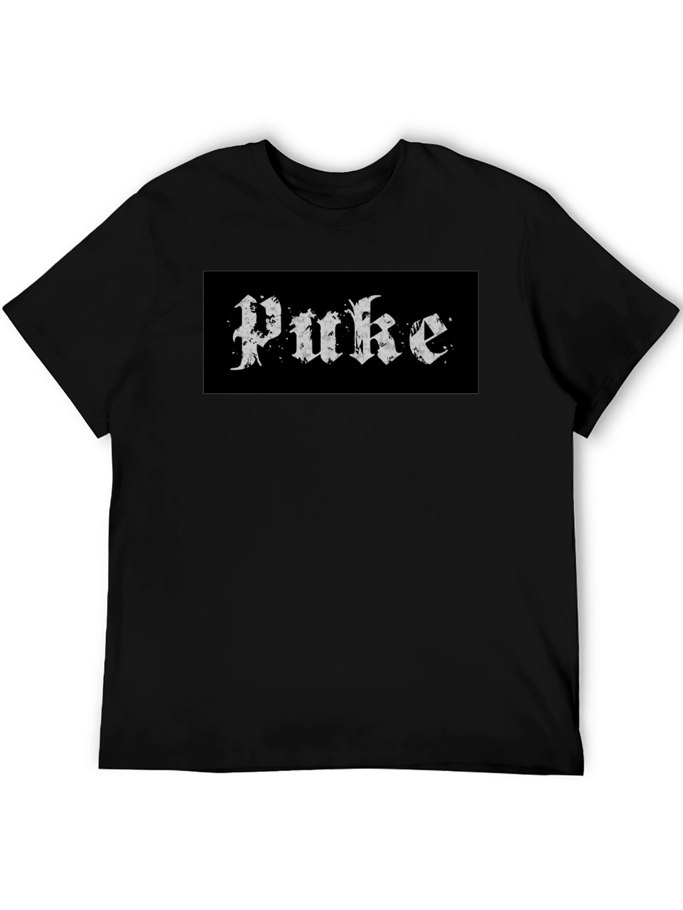 Puke Band Logo Black T-Shirt Graphic Print