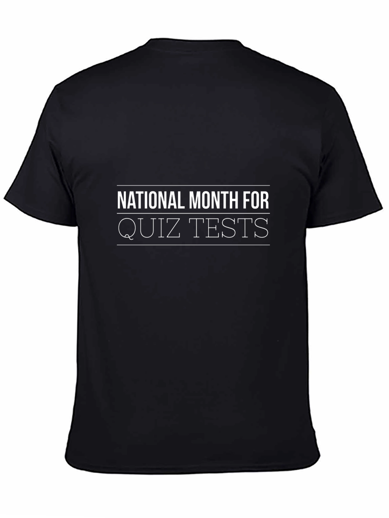 National Month For Quiz Tests Black T-Shirt