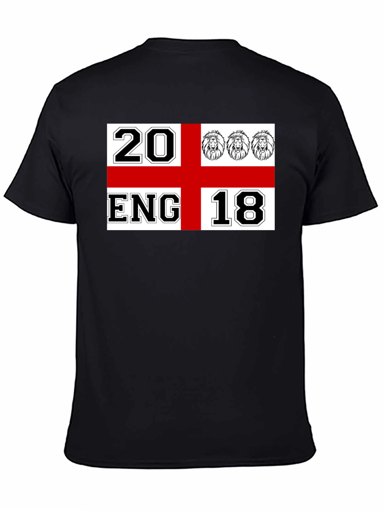 England Soccer T-Shirt - 20 ENG 18 Black Tee