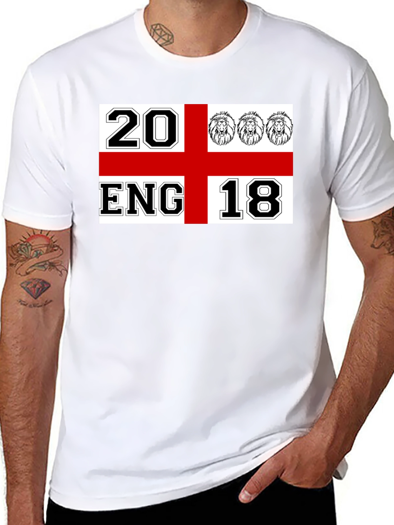 England Soccer T-Shirt - 20 ENG 18 Black Tee