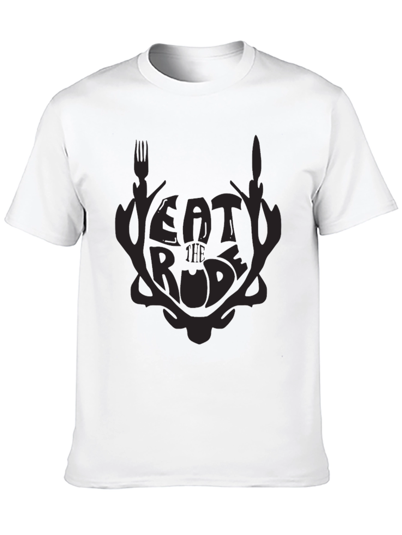 Eat The Rude Black Graphic T-Shirt