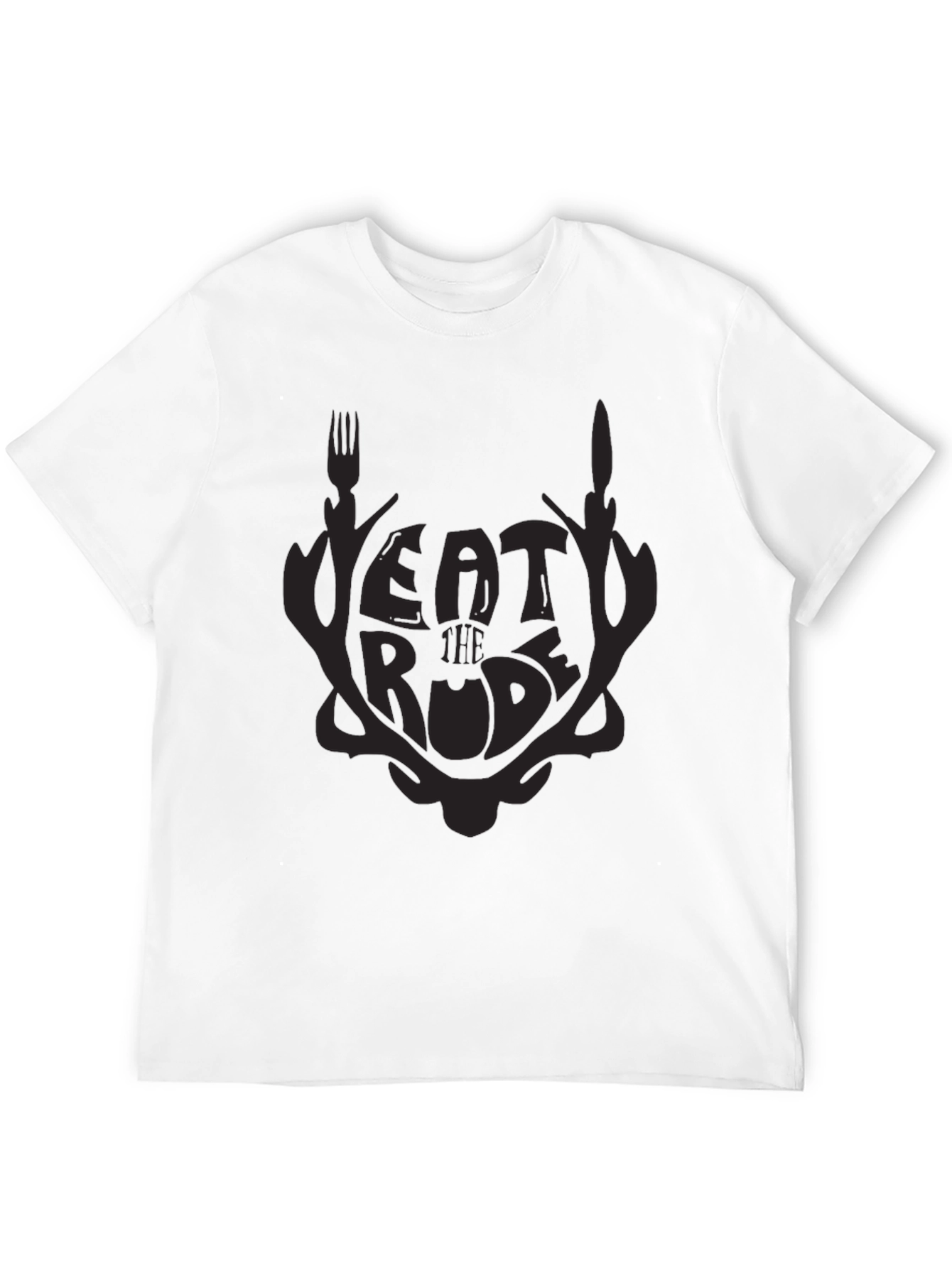 Eat The Rude Black Graphic T-Shirt