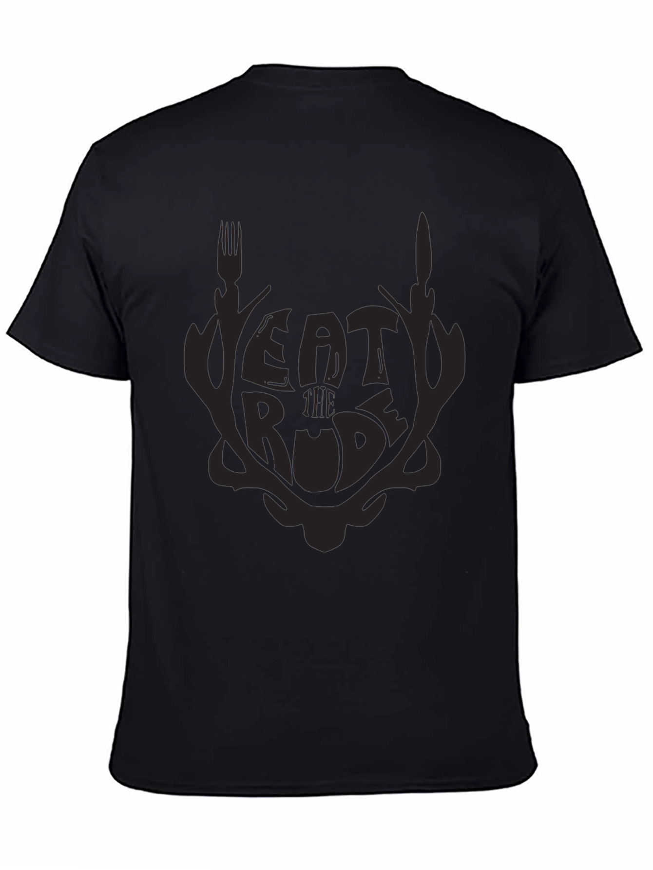 Eat The Rude Black Graphic T-Shirt