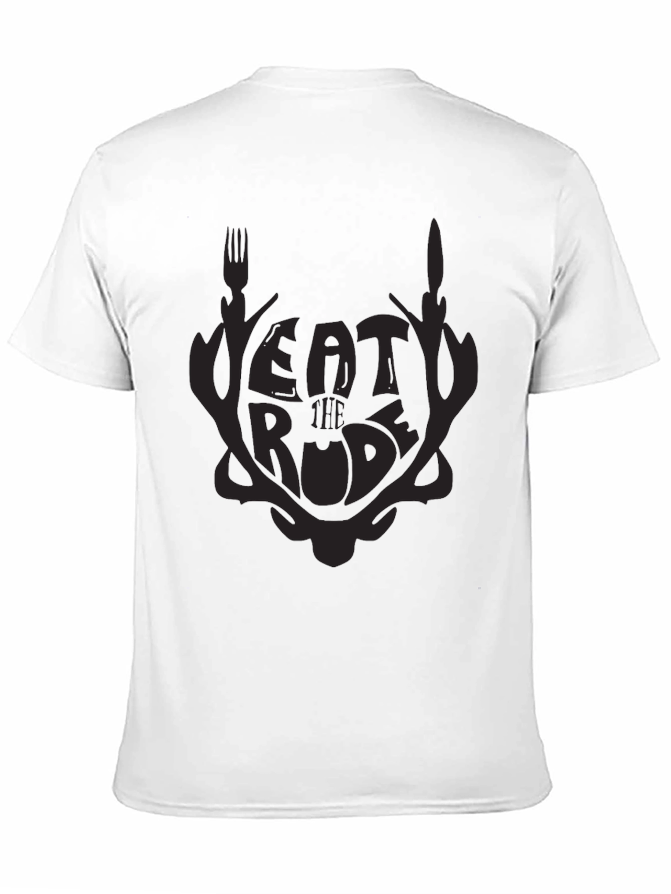 Eat The Rude Black Graphic T-Shirt