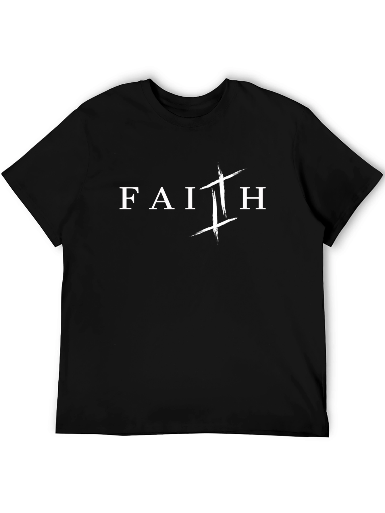 Faith Graphic Print Black T-Shirt