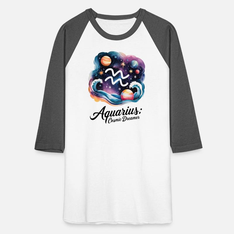 Aquarius Cosmic Dreamer Watercolor Zodiac Sign