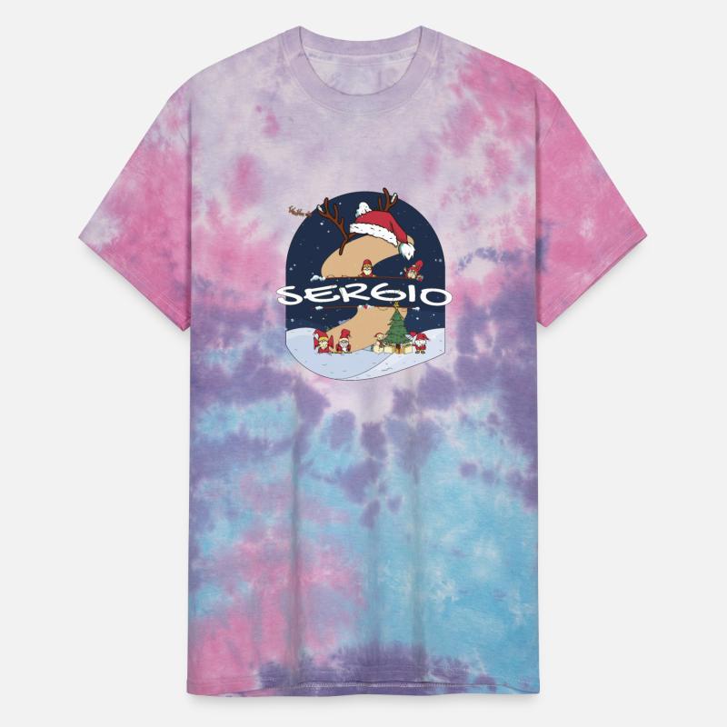 Awesome Sergio Name w Santa Hat in Xmas Theme