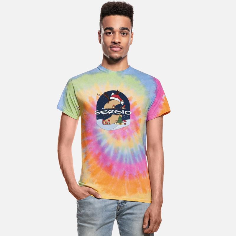 Awesome Sergio Name w Santa Hat in Xmas Theme