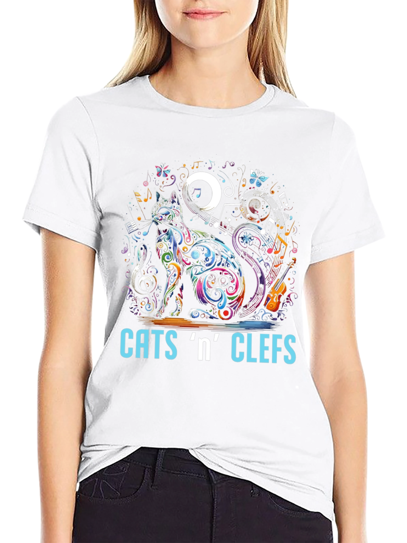 Cats n Clefs T-Shirt - Music Lover Tee