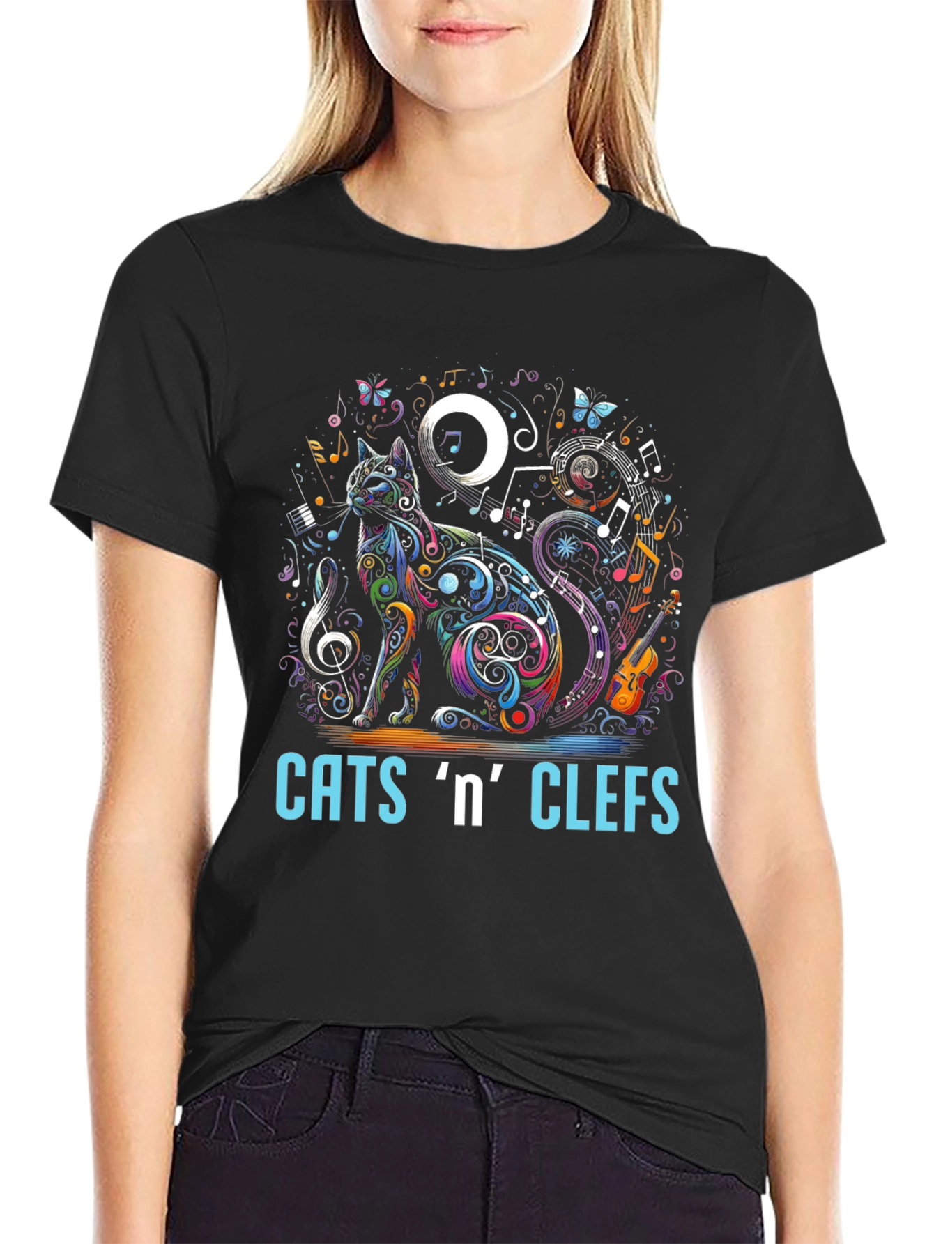 Cats n Clefs T-Shirt - Music Lover Tee