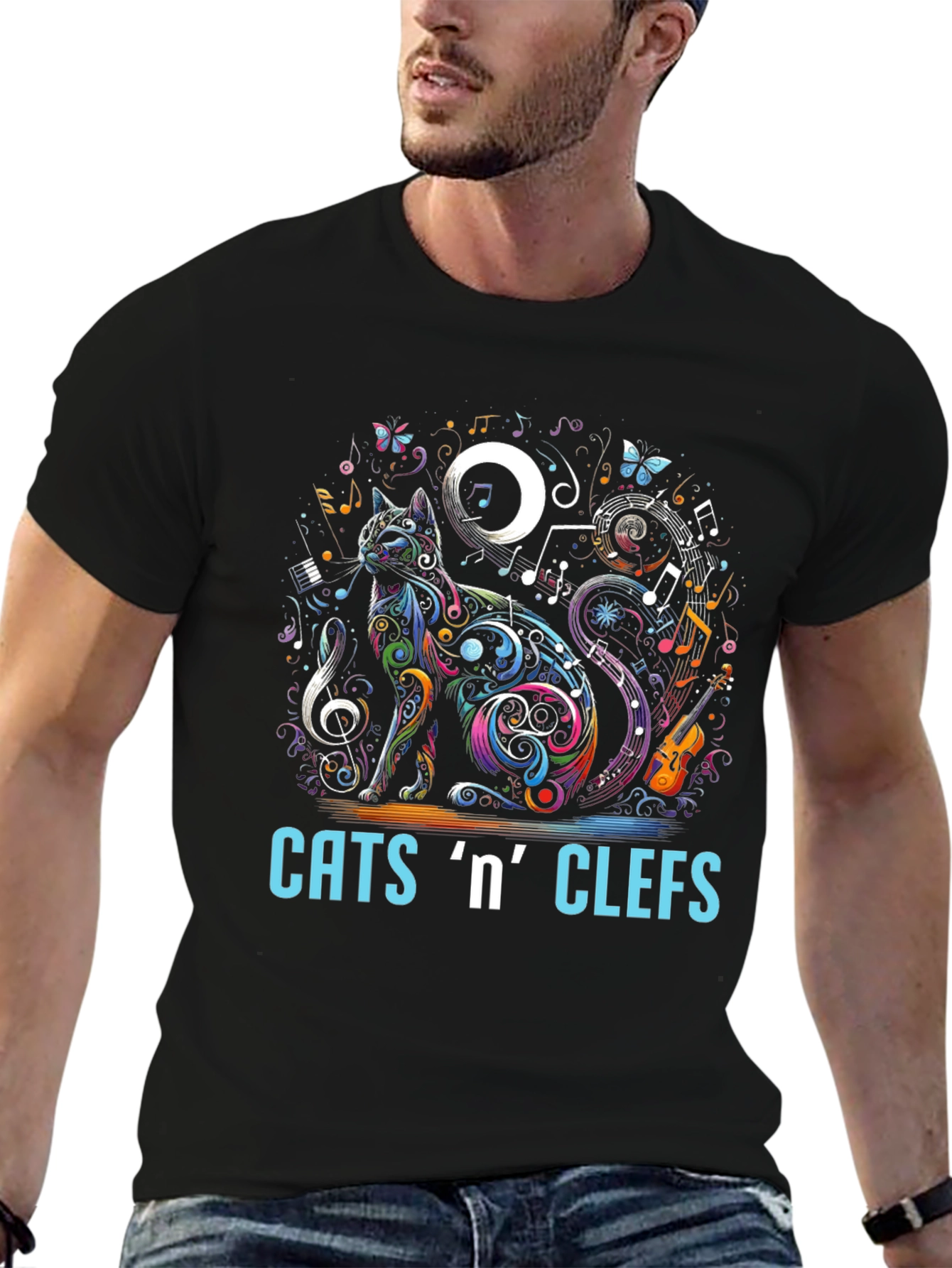 Cats n Clefs T-Shirt - Music Lover Tee