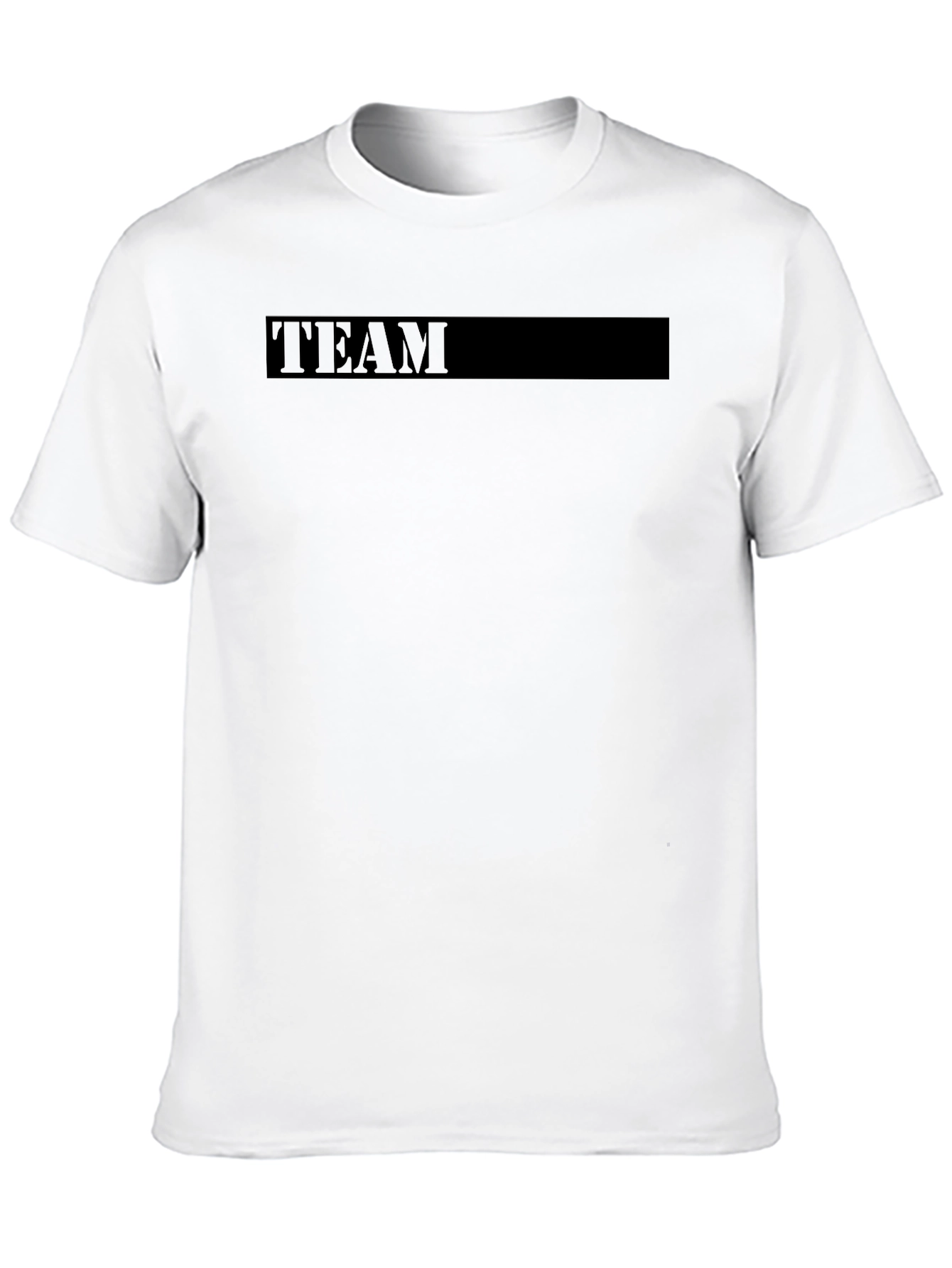 Mens Black TEAM Graphic Crew Neck T-Shirt
