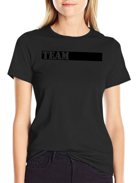 Mens Black TEAM Graphic Crew Neck T-Shirt