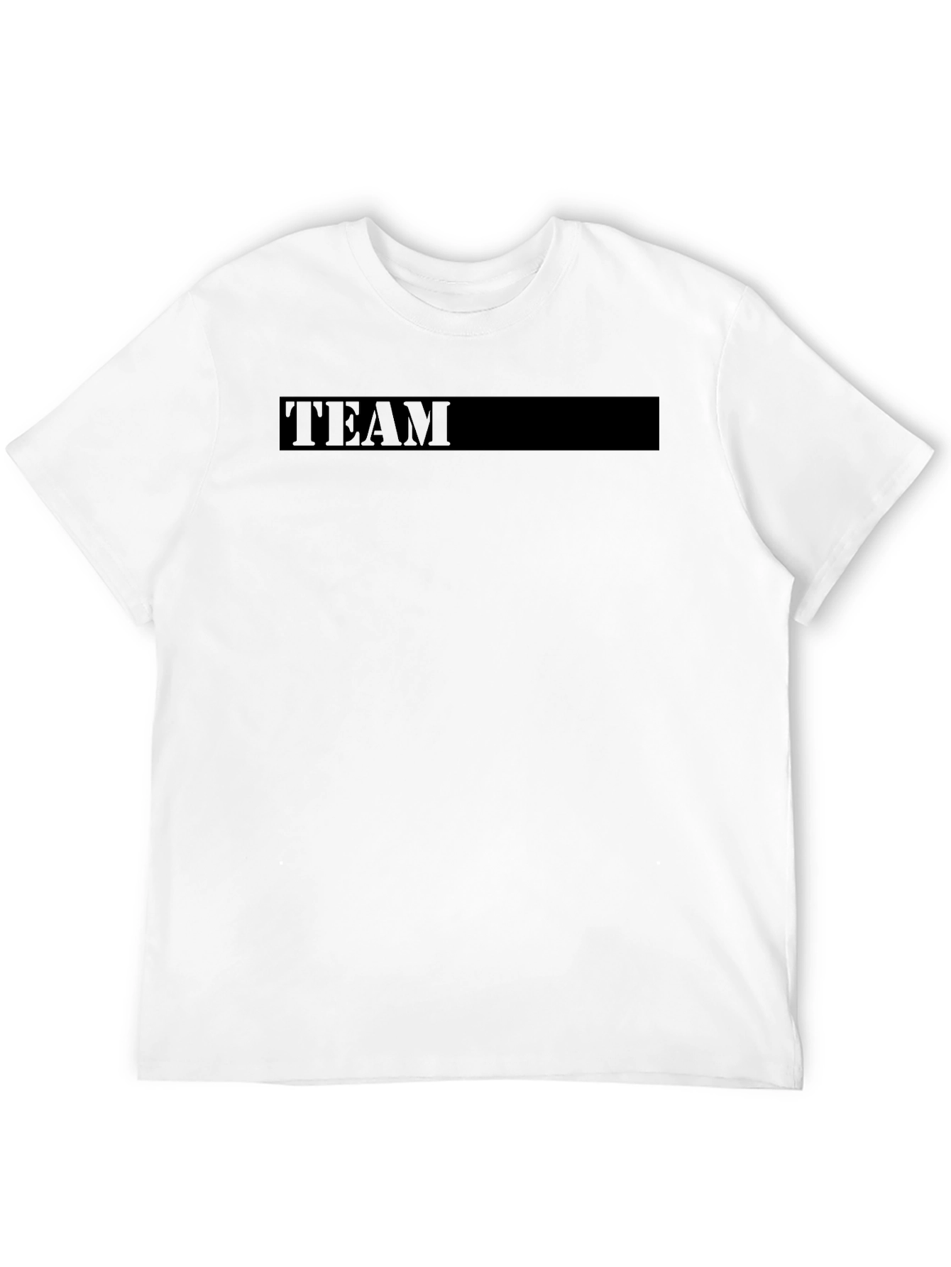 Mens Black TEAM Graphic Crew Neck T-Shirt