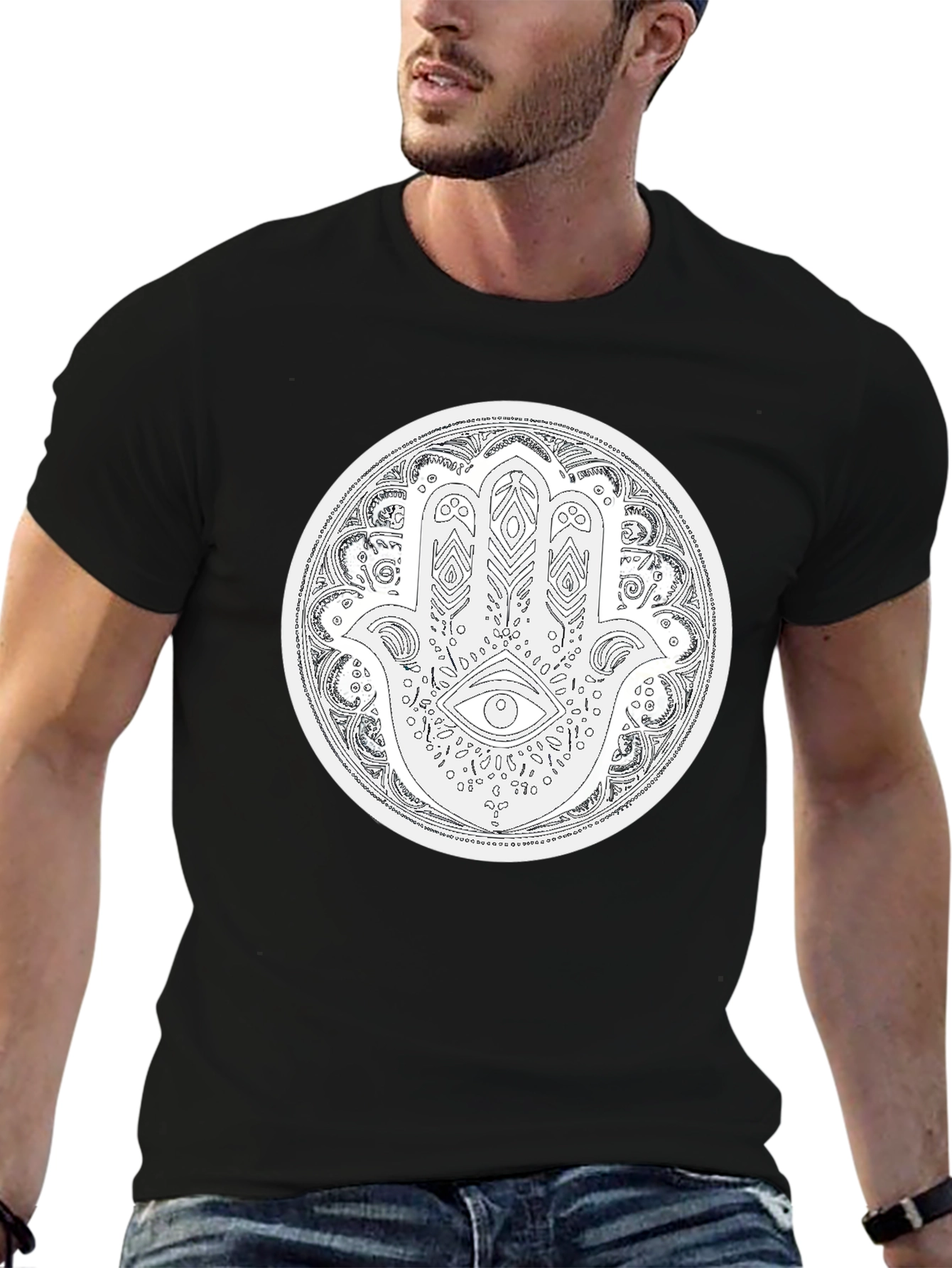 Hamsa Hand Graphic Tee - Spiritual Eye T-Shirt