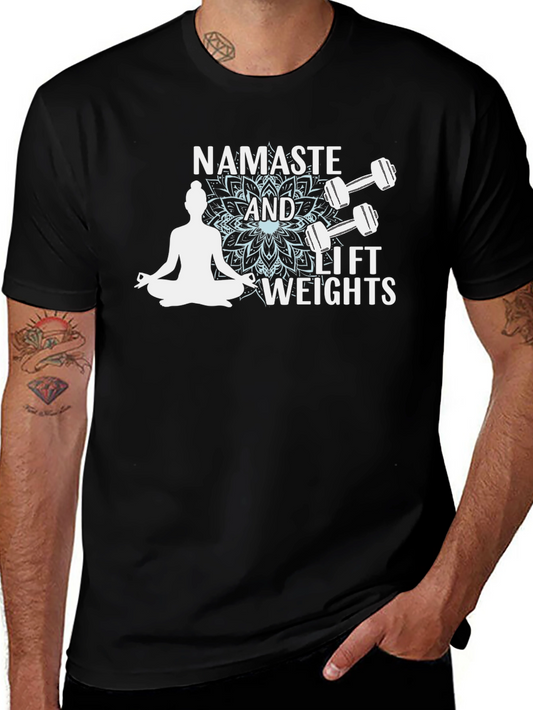 Namaste & Lift Weights Graphic Tee