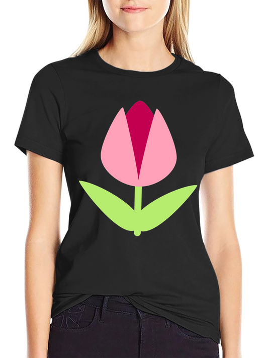 Black Tulip Graphic Tee | Modern Casual Style