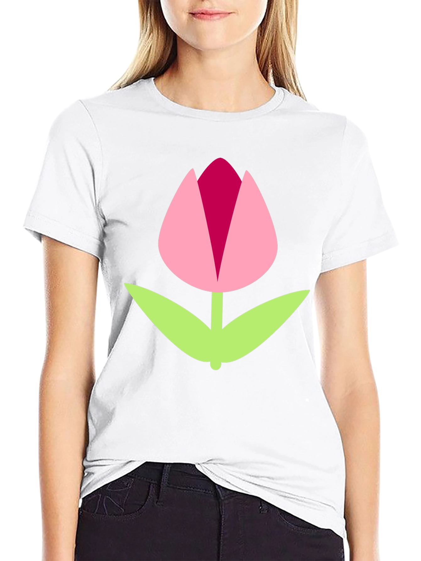 Black Tulip Graphic Tee | Modern Casual Style
