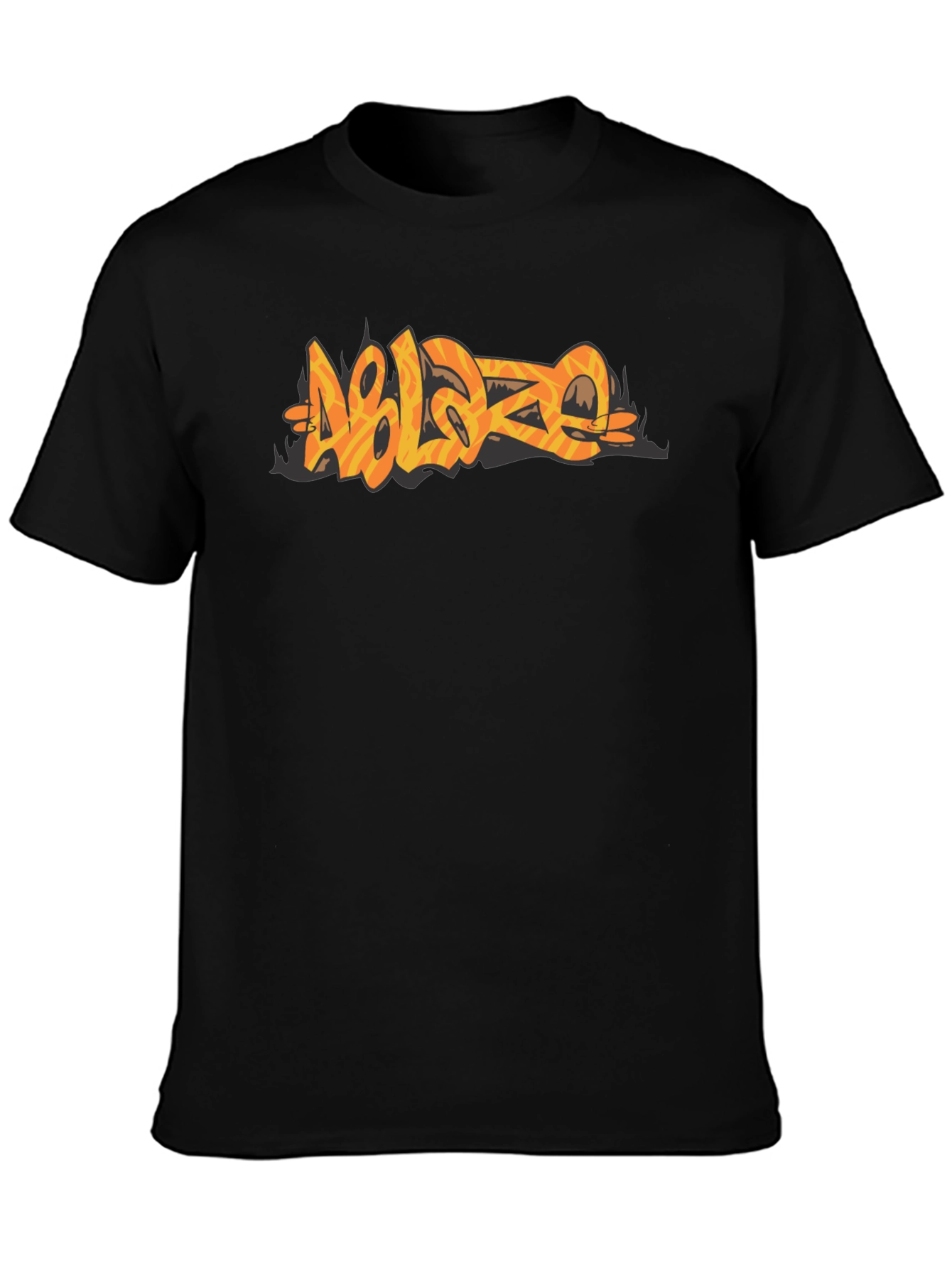 Ablaze Graphic Print Black T-Shirt