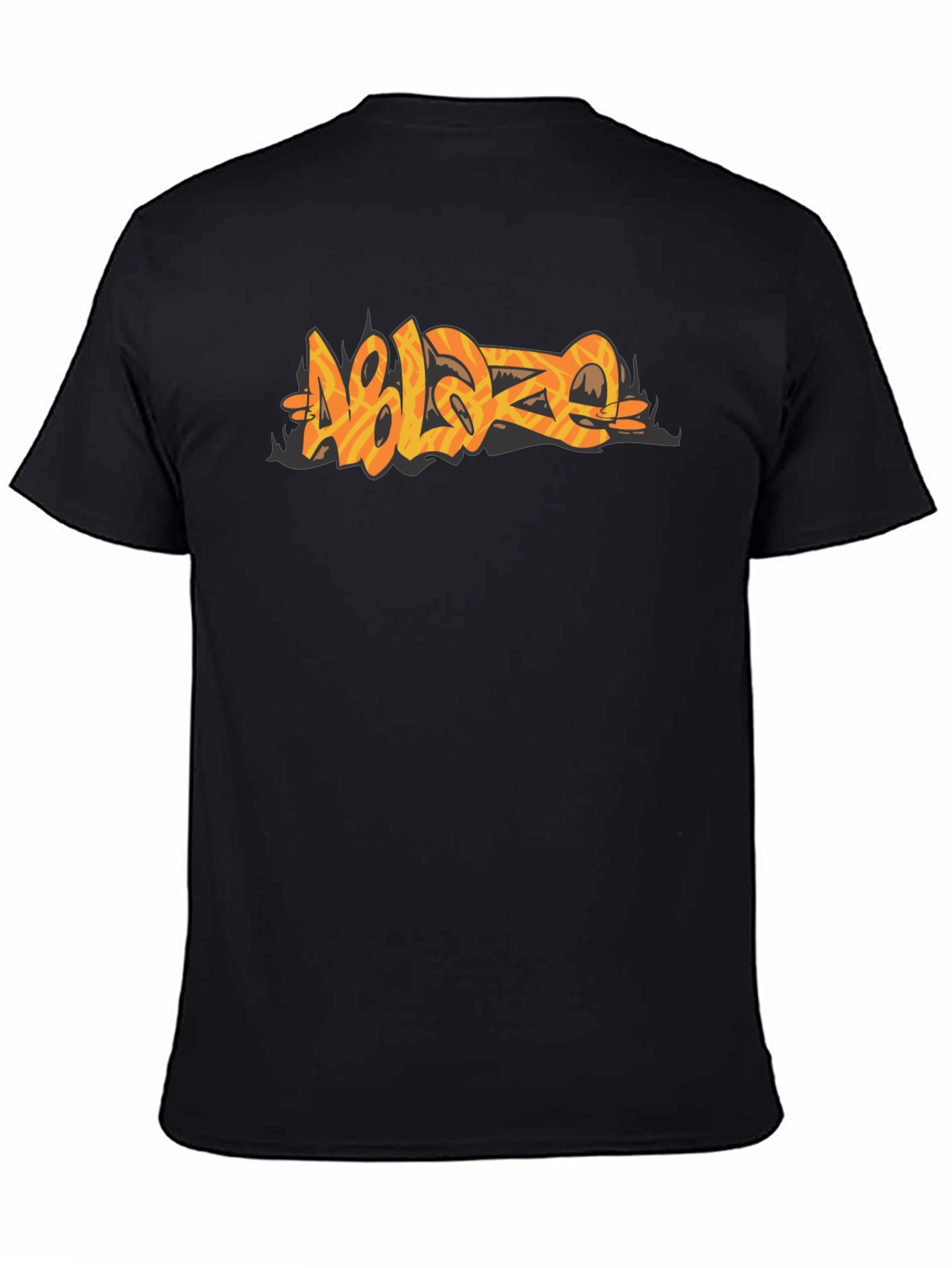 Ablaze Graphic Print Black T-Shirt