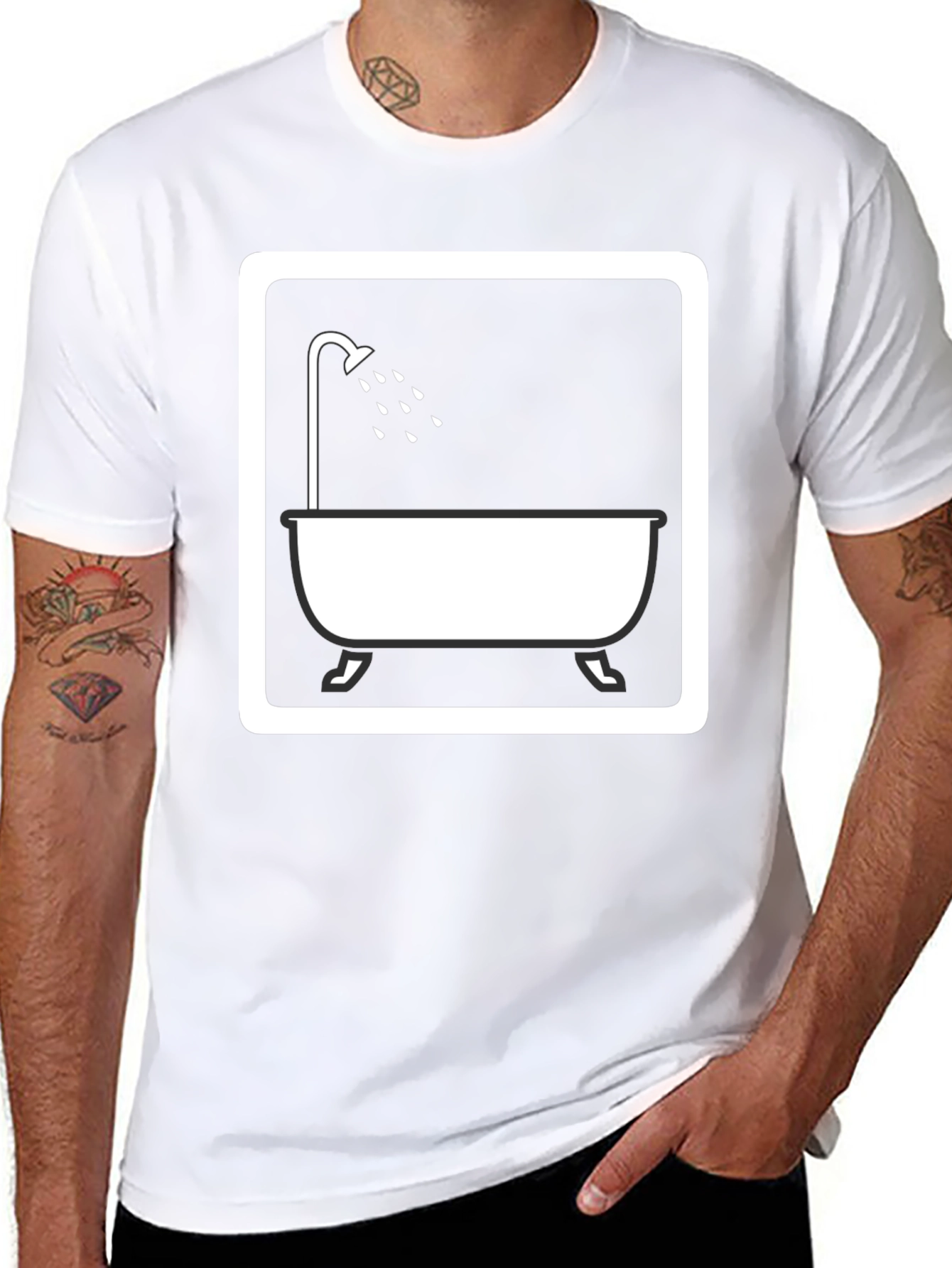 Shower Time Graphic Tee - Unisex Black T-Shirt