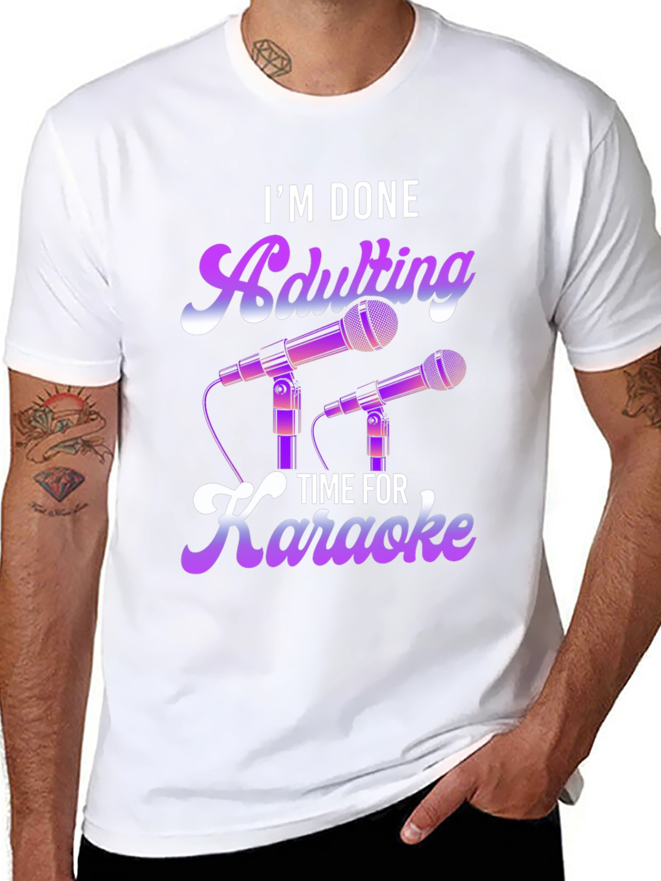 Im Done Adulting Time For Karaoke T-Shirt