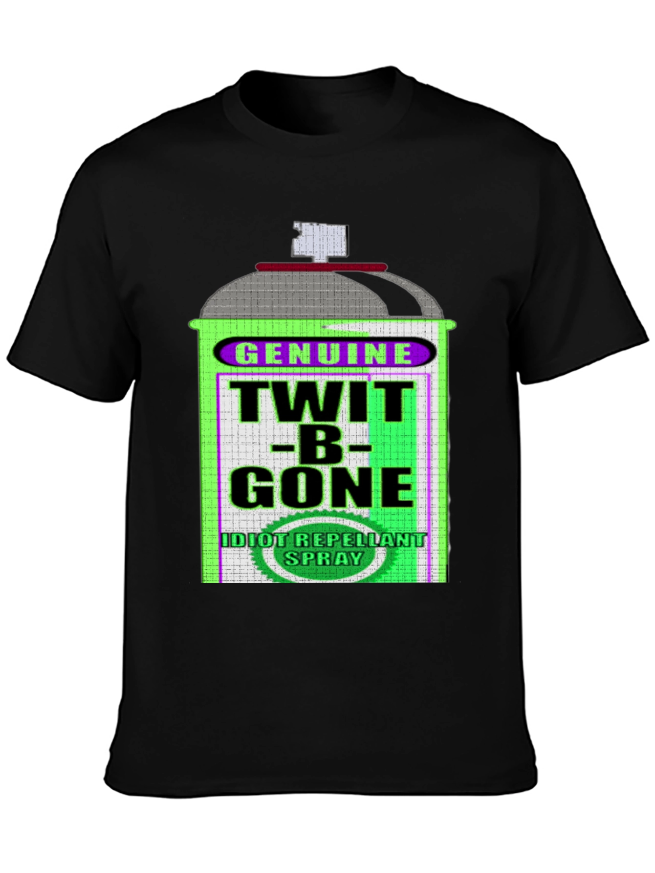 Twit-B-Gone T-Shirt | Idiot Repellant Spray Novelty Tee