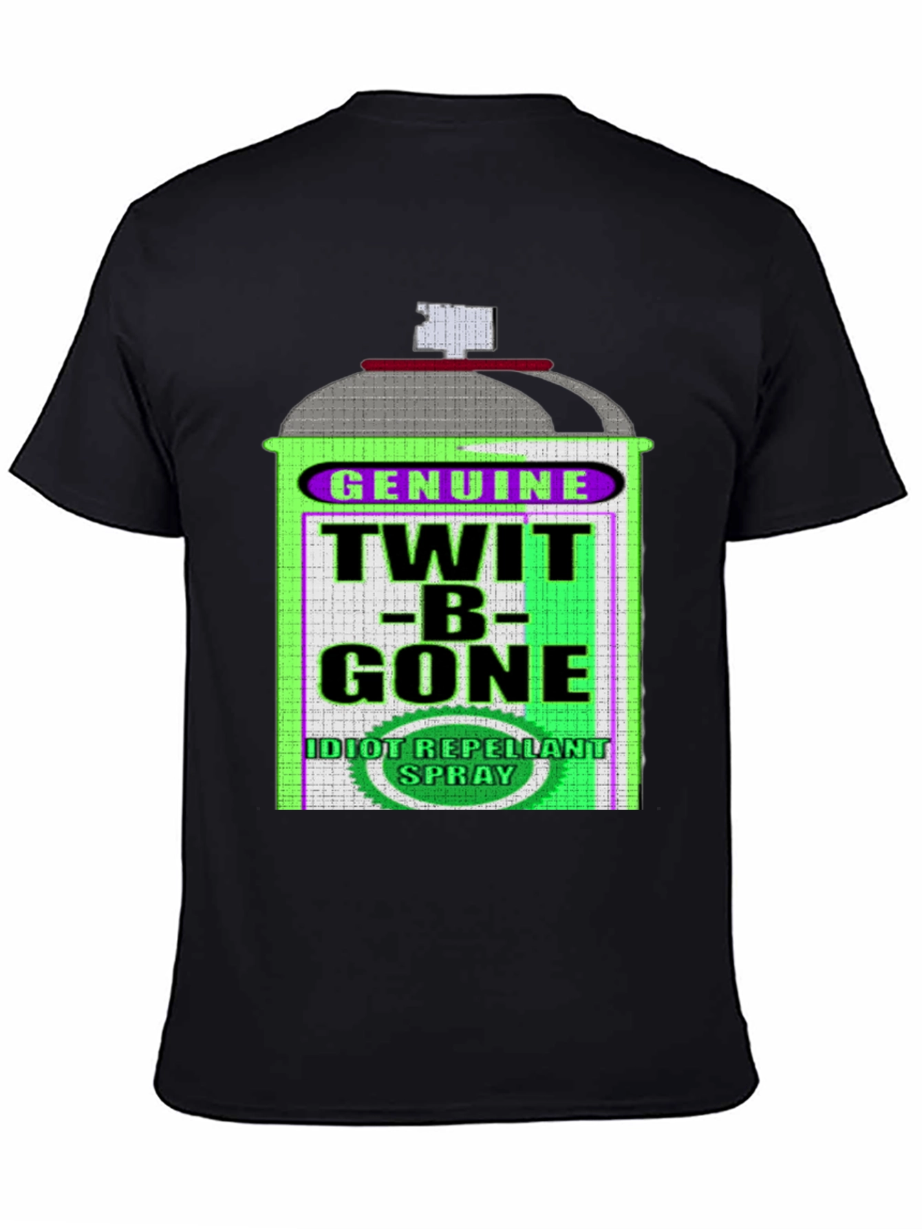 Twit-B-Gone T-Shirt | Idiot Repellant Spray Novelty Tee