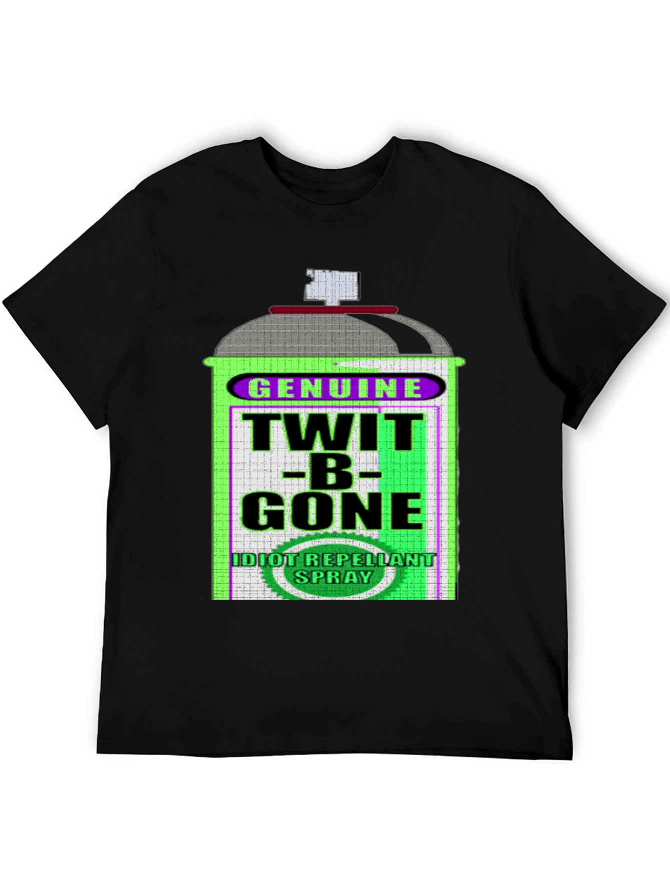 Twit-B-Gone T-Shirt | Idiot Repellant Spray Novelty Tee