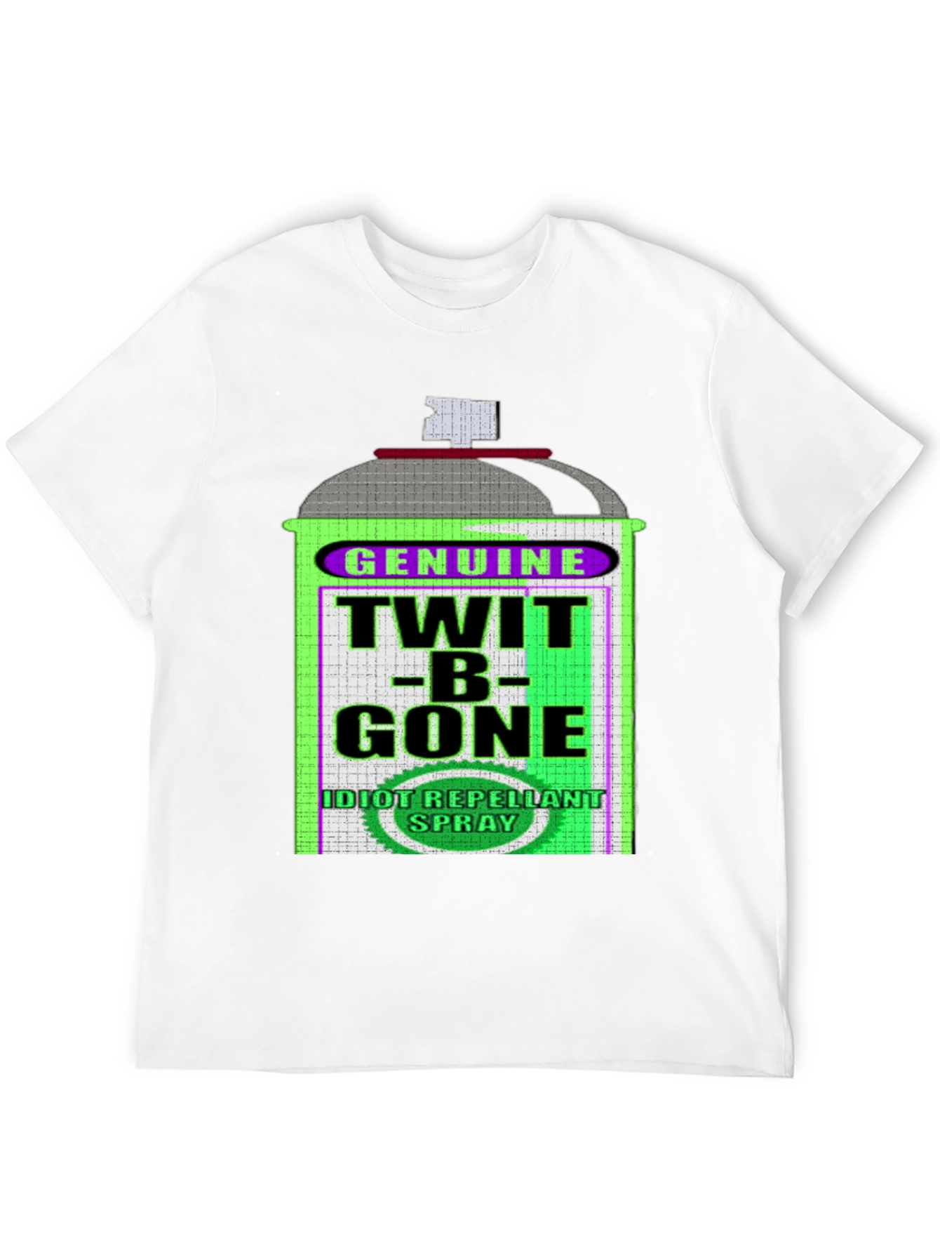 Twit-B-Gone T-Shirt | Idiot Repellant Spray Novelty Tee