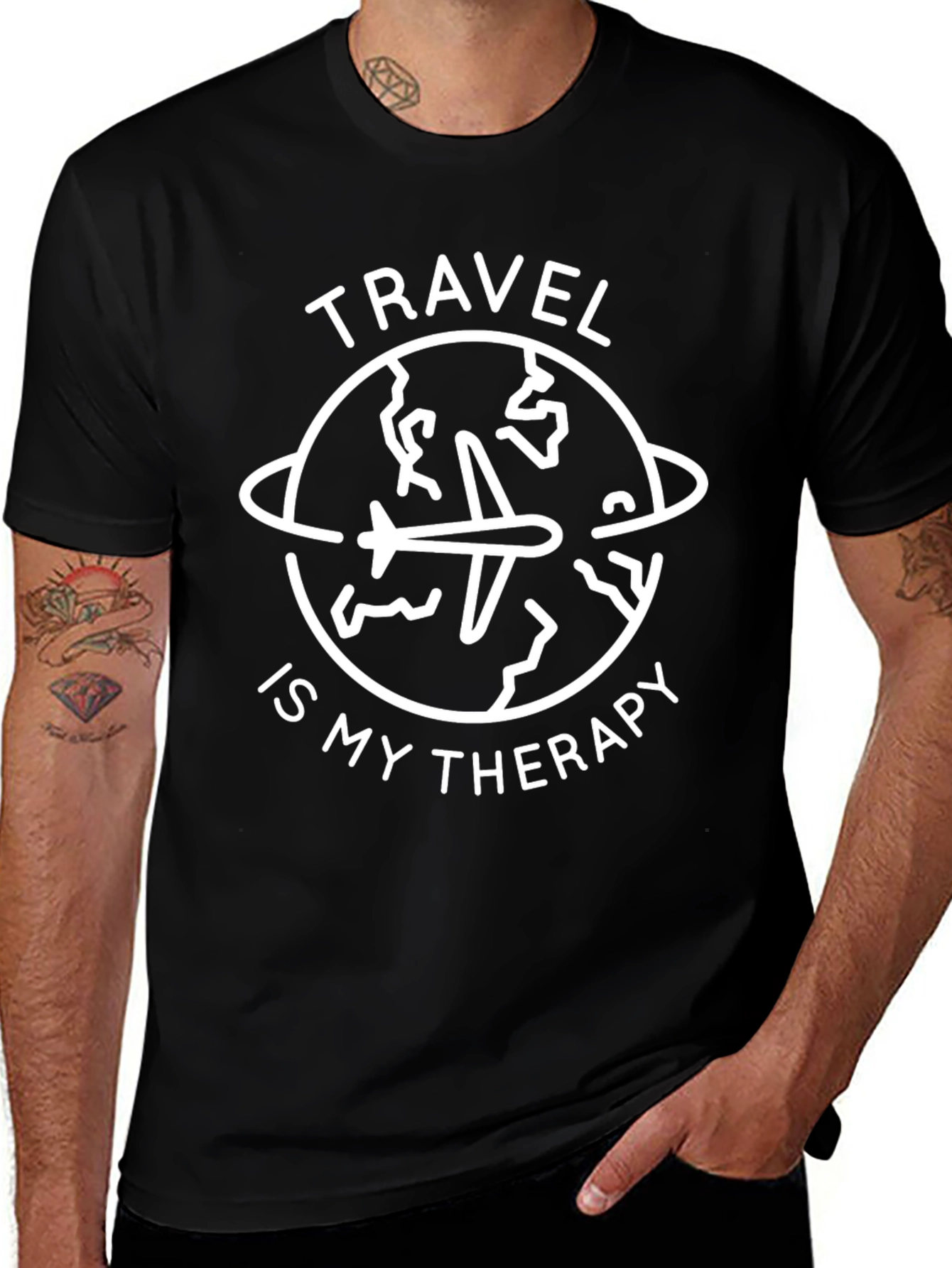 Travel is My Therapy Graphic T-Shirt