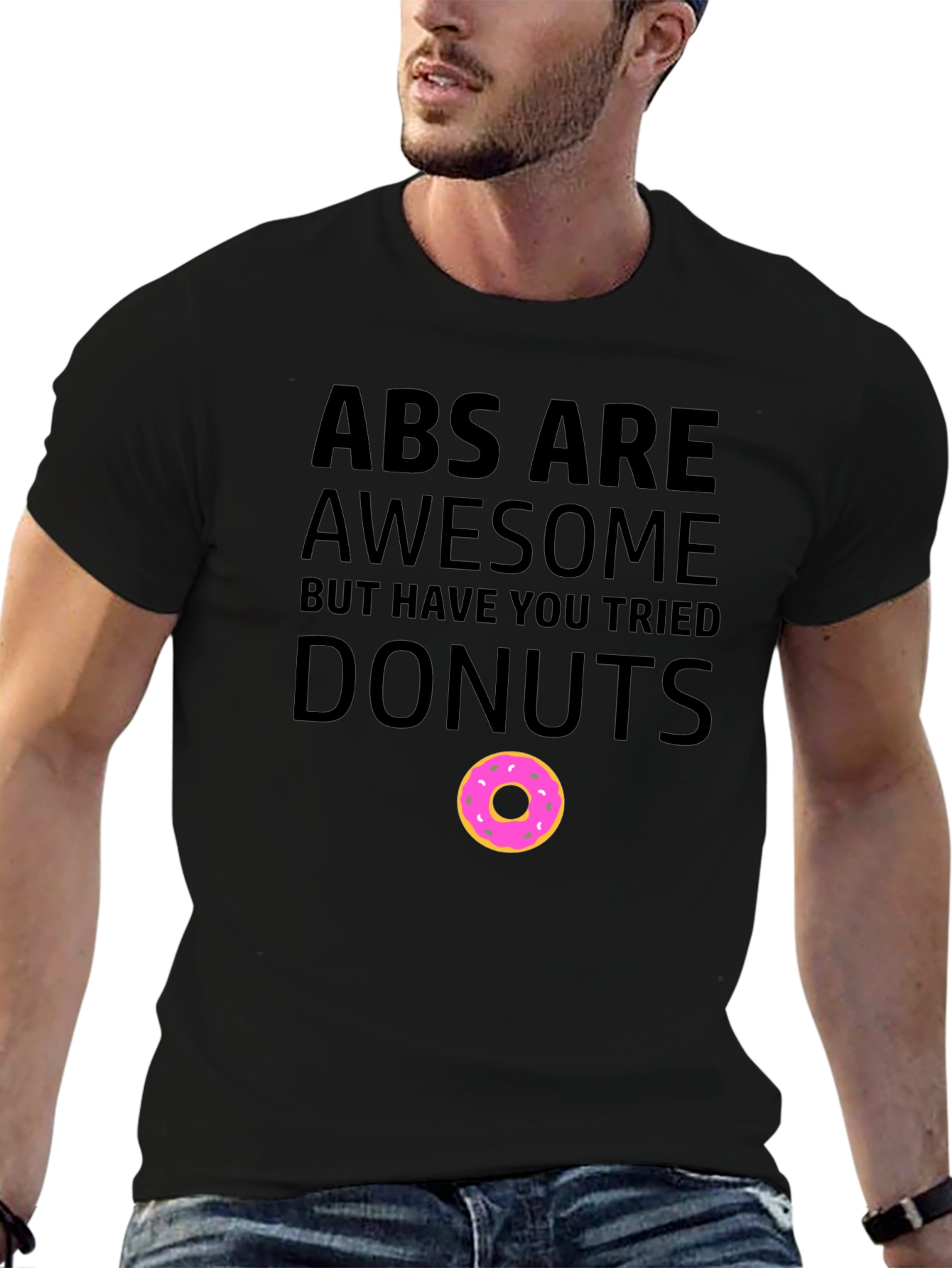Abs Are Awesome Donuts T-Shirt Funny Workout Tee