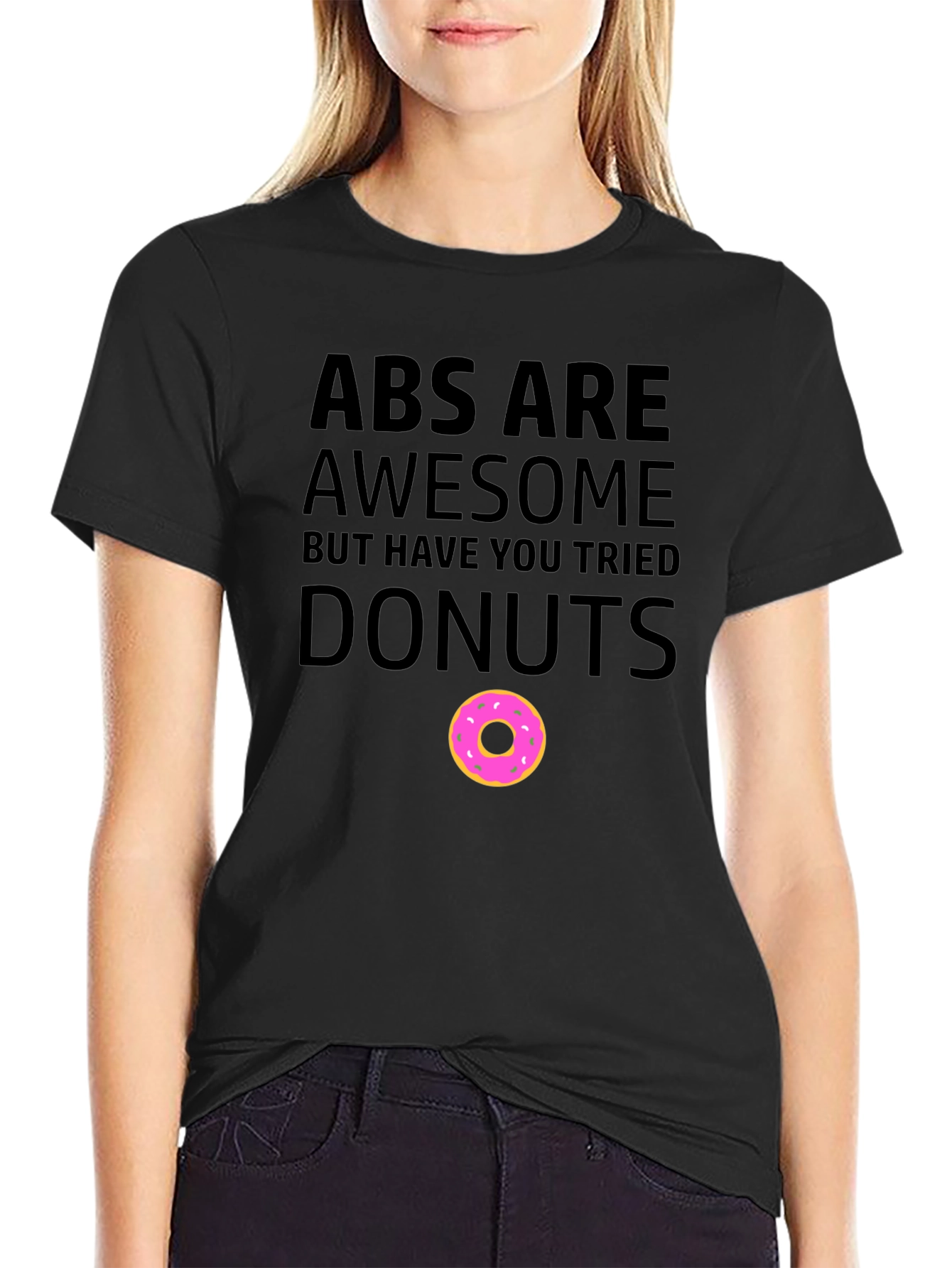 Abs Are Awesome Donuts T-Shirt Funny Workout Tee