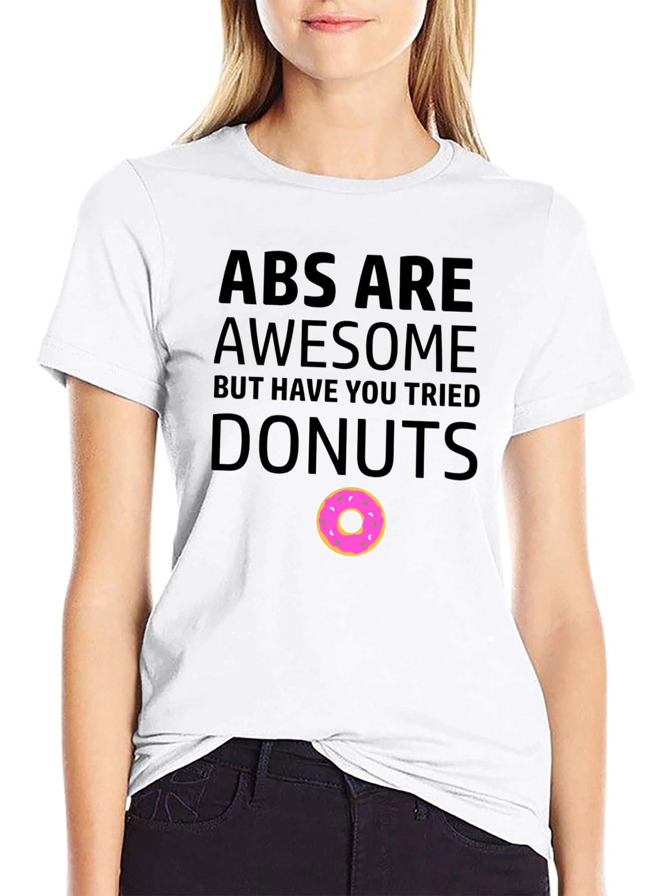 Abs Are Awesome Donuts T-Shirt Funny Workout Tee