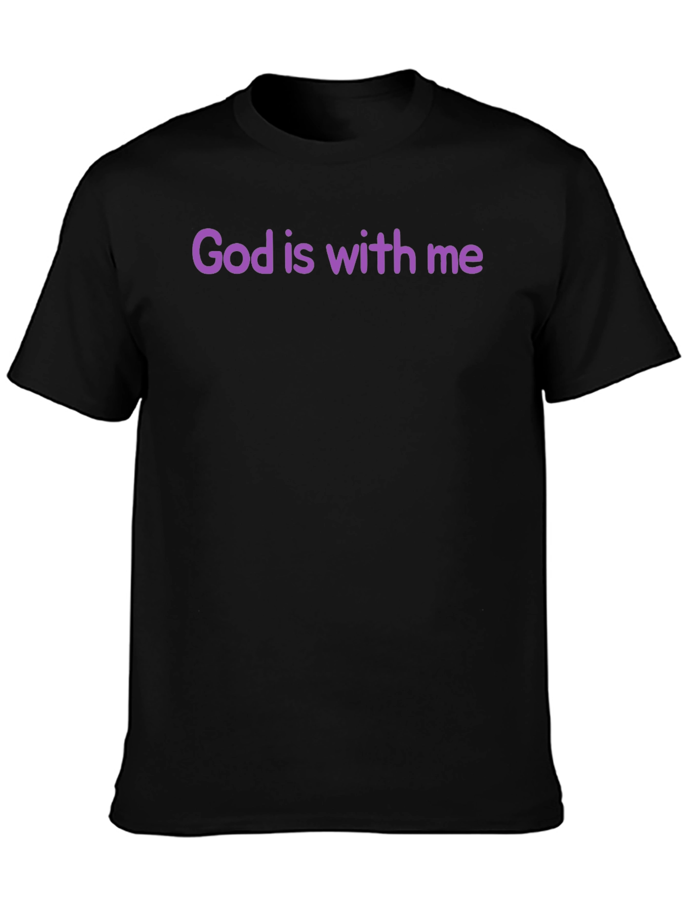God is With Me Black T-Shirt
