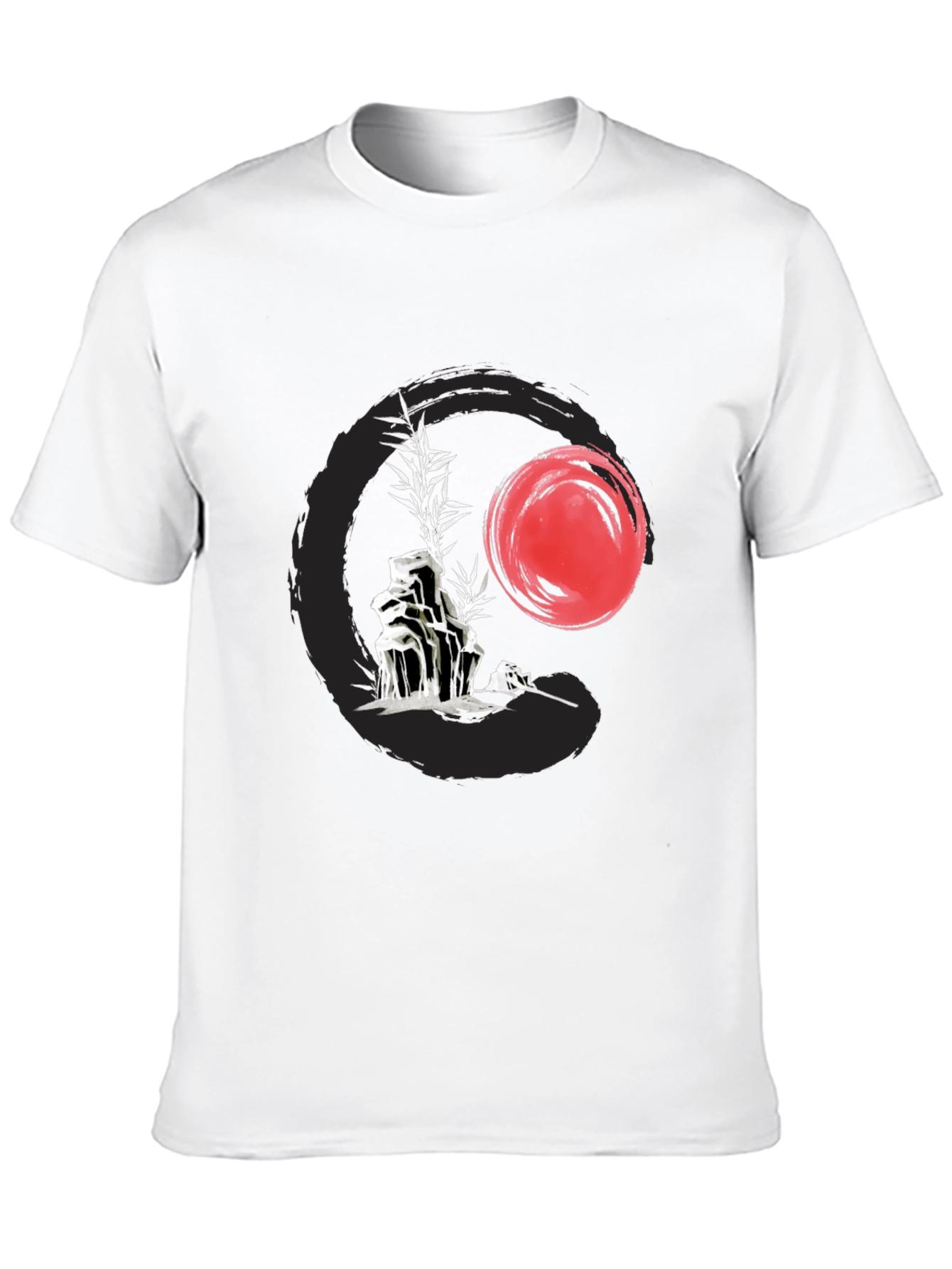 Zen Style Graphic Tee - Rock Garden & Sunset
