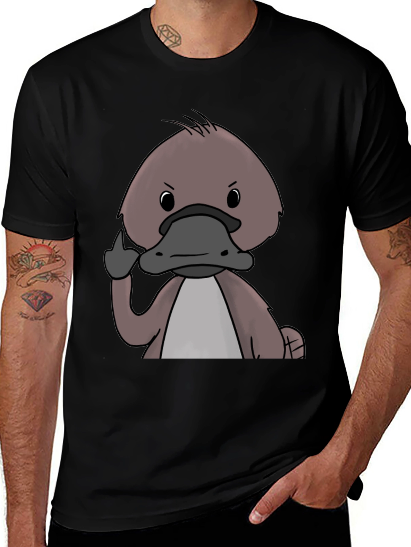Middle Finger Platypus T-Shirt