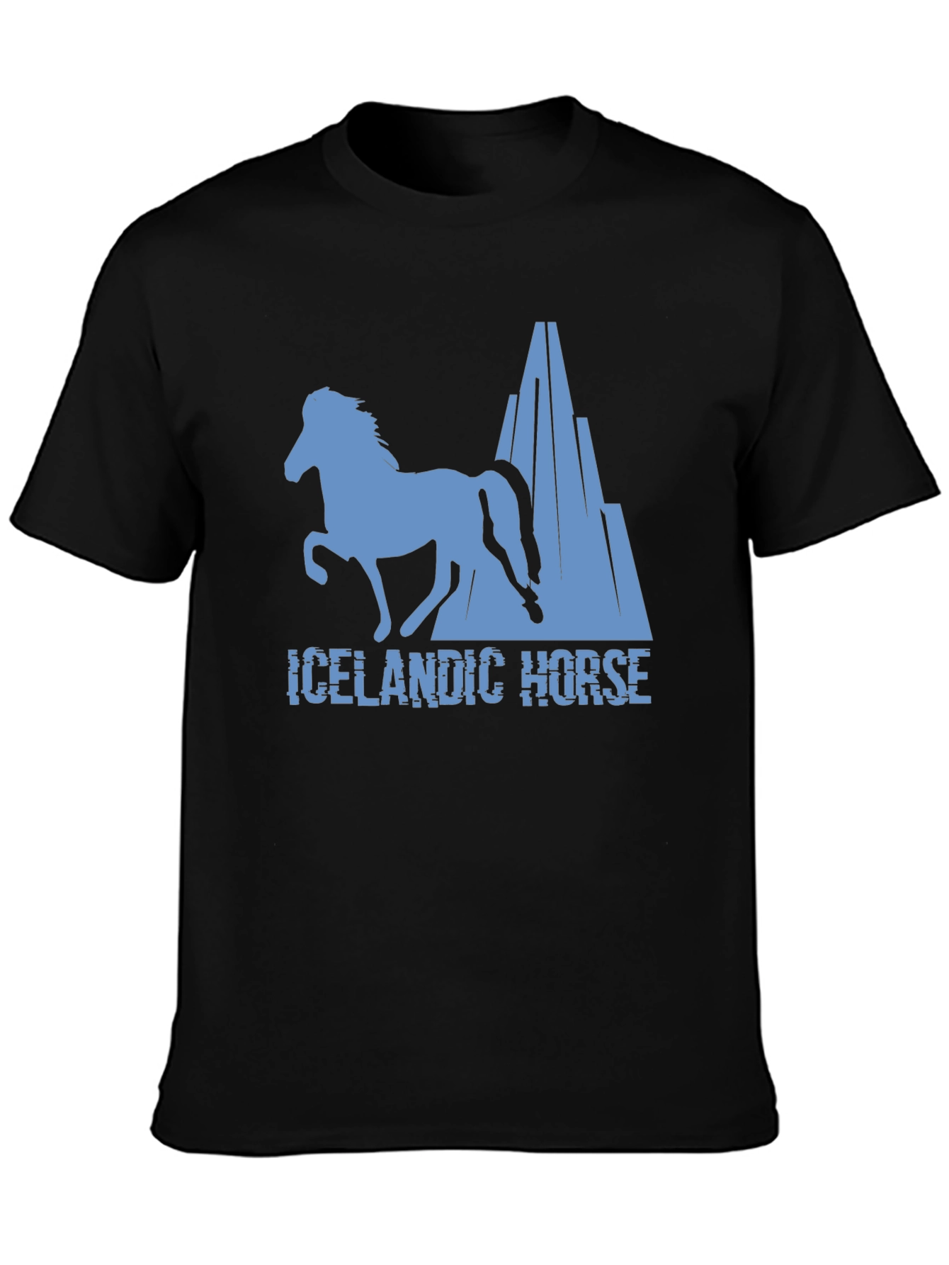 Icelandic Horse Graphic Tee - Black
