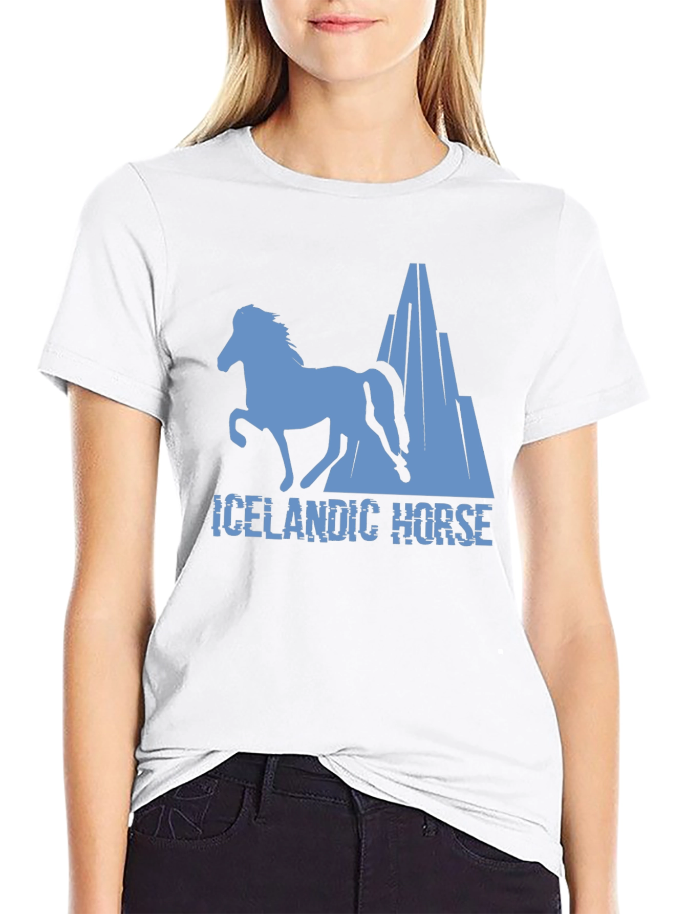 Icelandic Horse Graphic Tee - Black