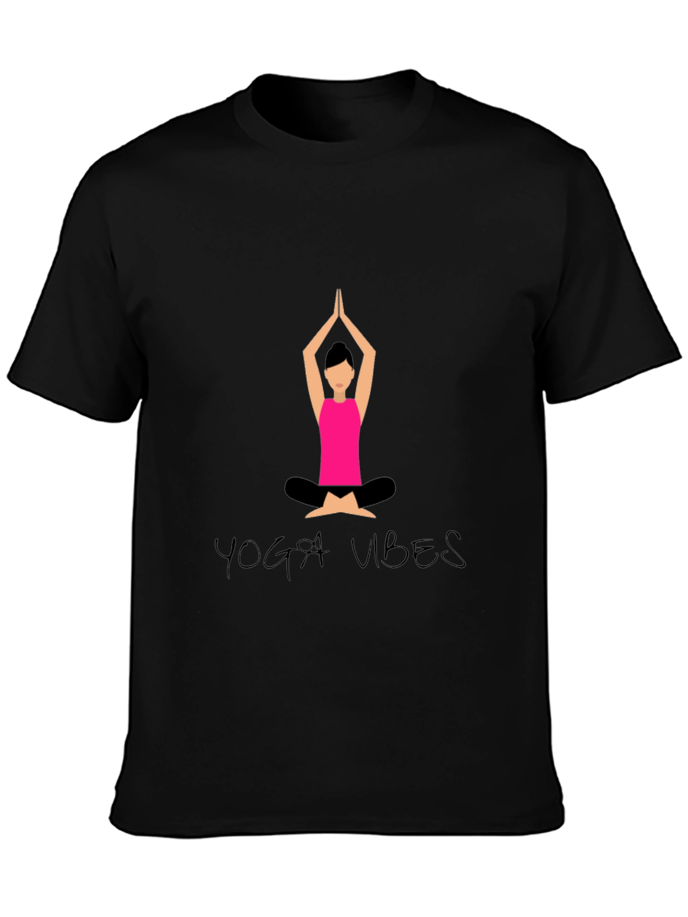 Yoga Vibes Black Graphic Tee