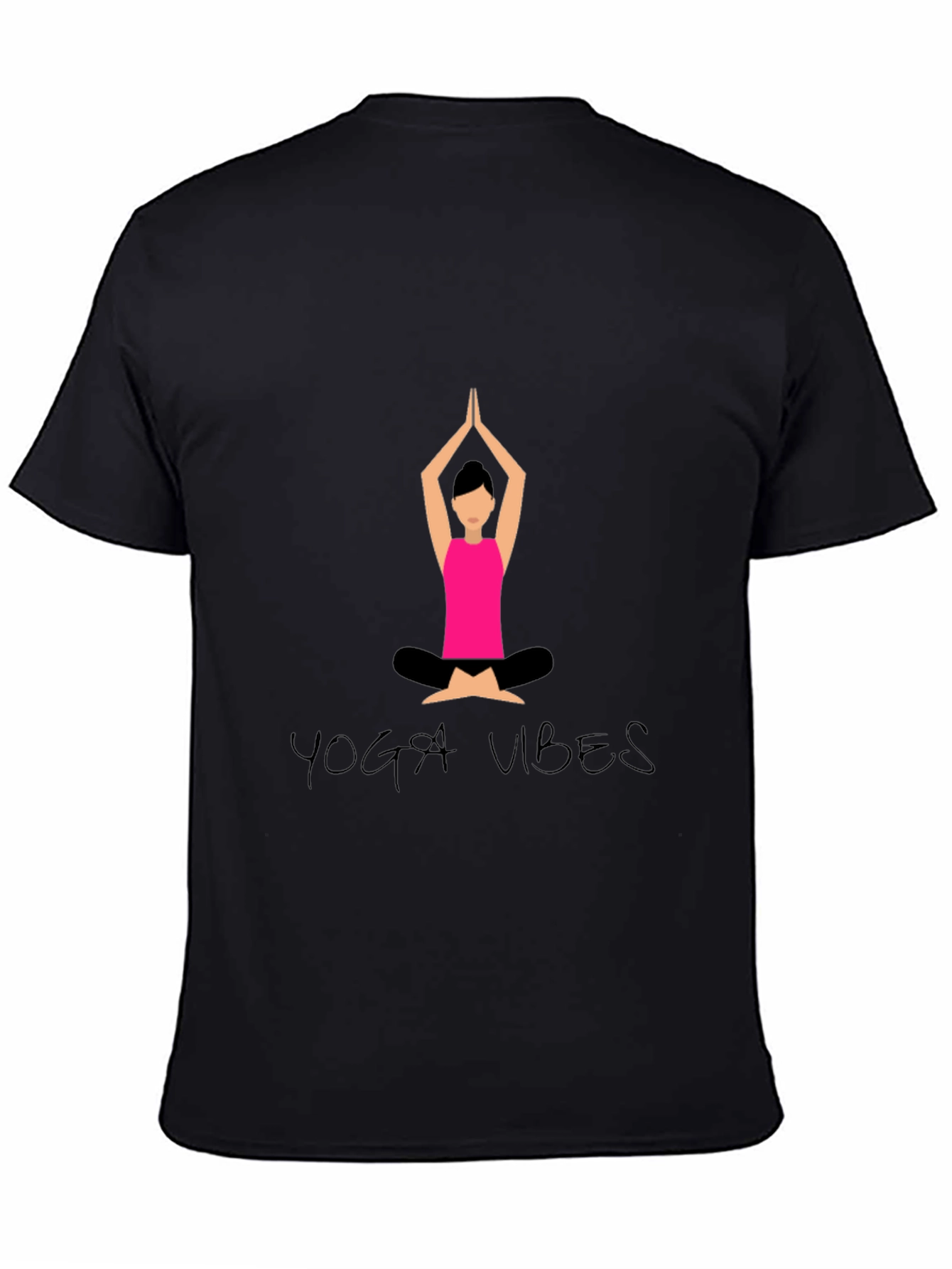 Yoga Vibes Black Graphic Tee