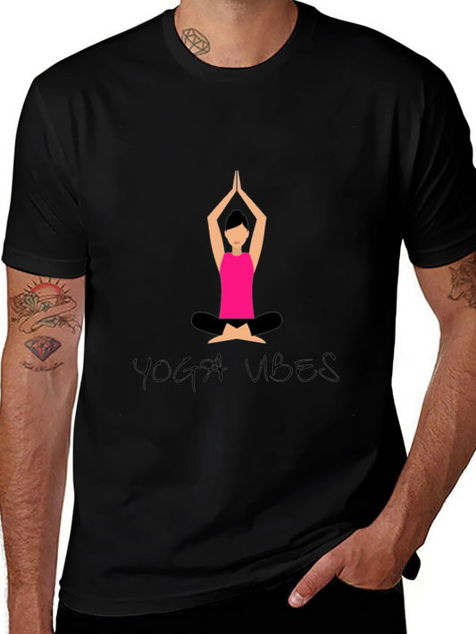 Yoga Vibes Black Graphic Tee
