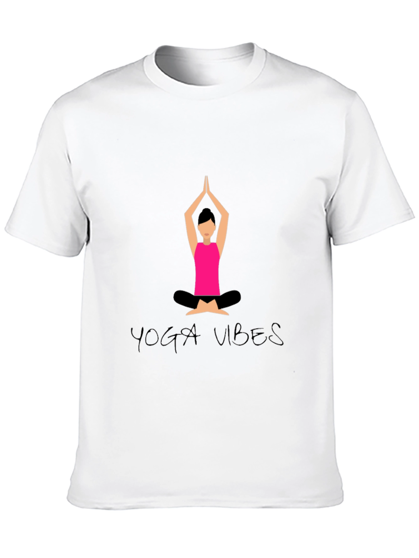 Yoga Vibes Black Graphic Tee