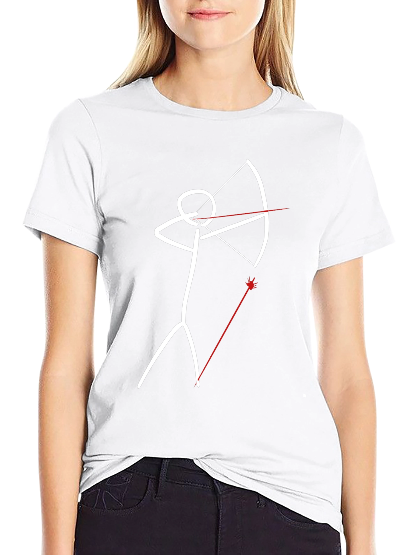 Stick Figure Archer T-Shirt - Funny Graphic Tee