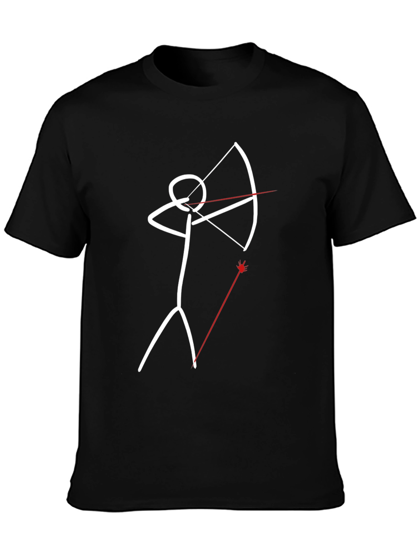 Stick Figure Archer T-Shirt - Funny Graphic Tee