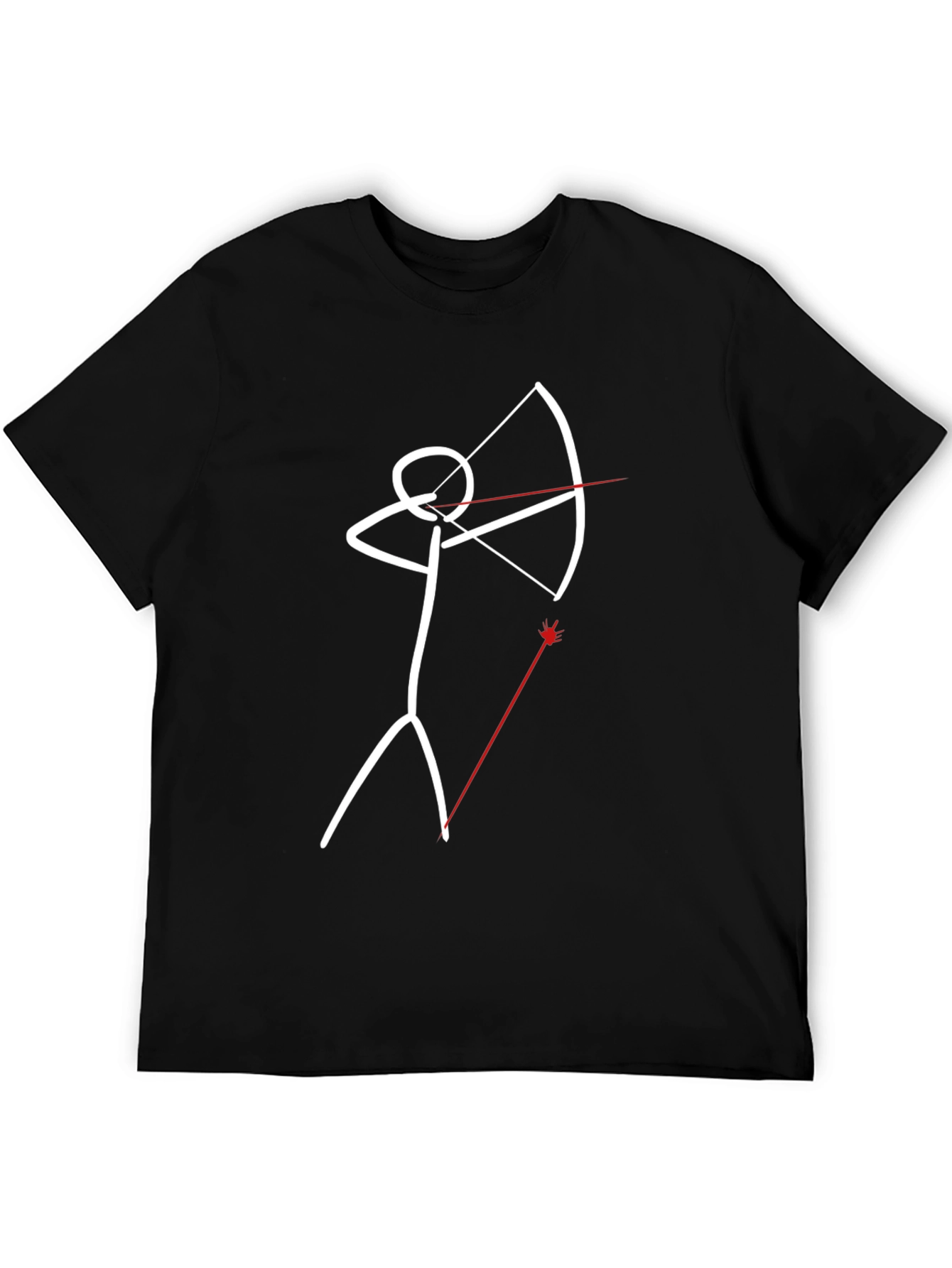 Stick Figure Archer T-Shirt - Funny Graphic Tee