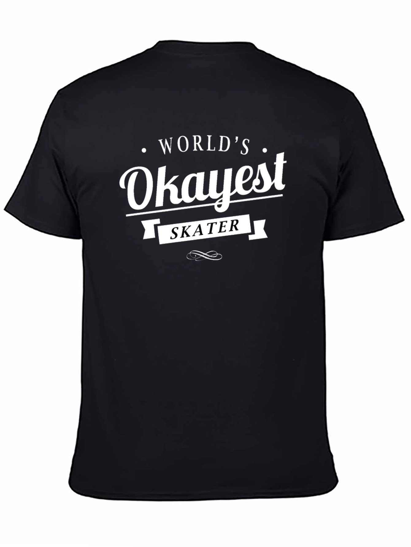 Worlds Okayest Skater T-Shirt - Funny Skateboarding Tee