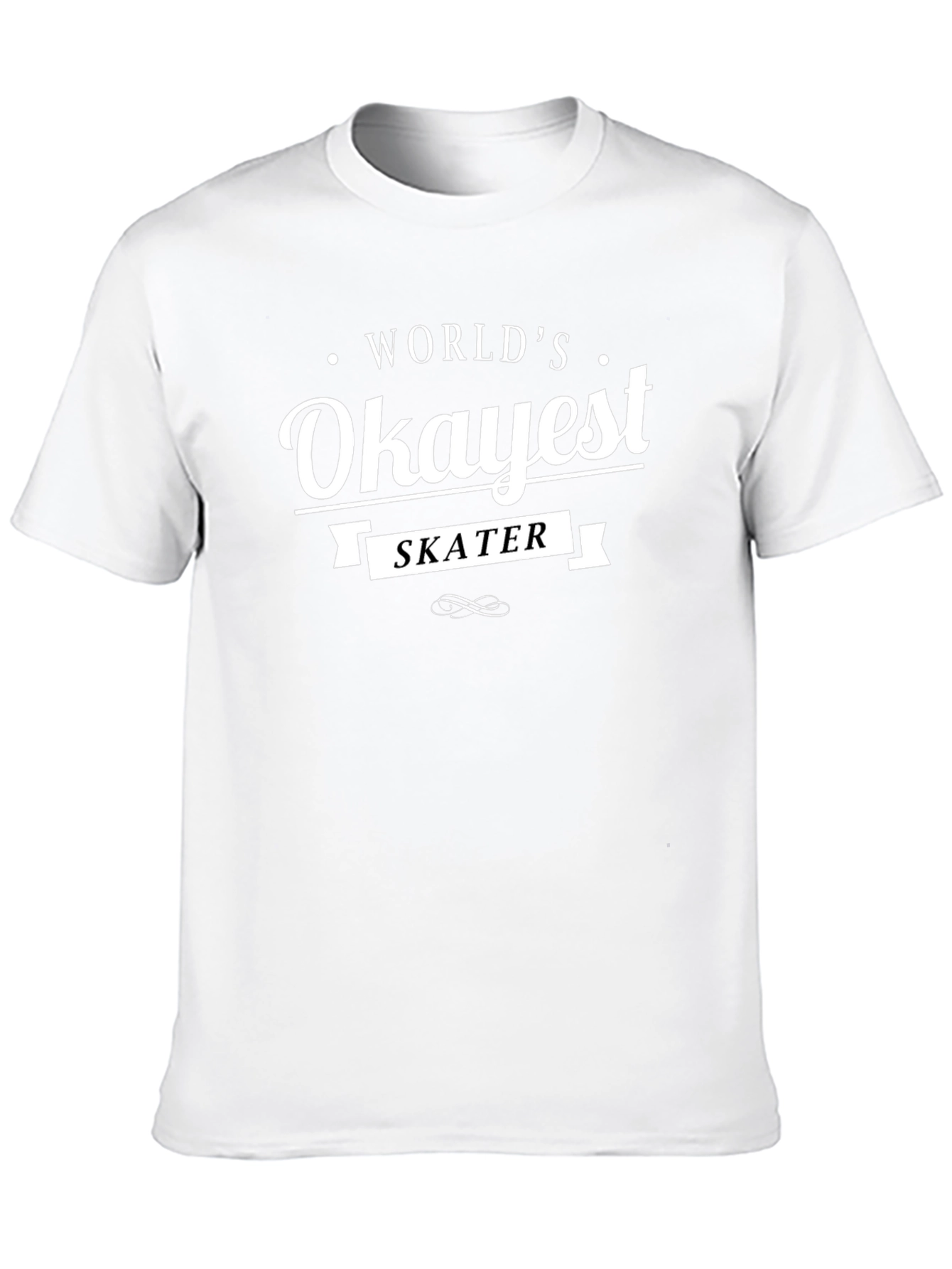 Worlds Okayest Skater T-Shirt - Funny Skateboarding Tee