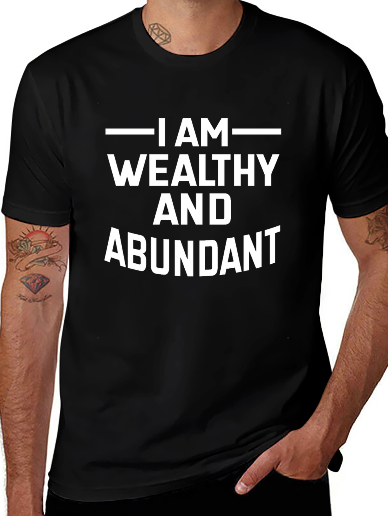 Wealthy & Abundant Graphic Tee - Black